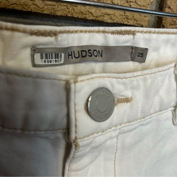 RTR HUDSON High-Rise Welt Pocket Cargo Wide Leg Jean White/Cream Women’s Size 25 - Picture 5 of 9